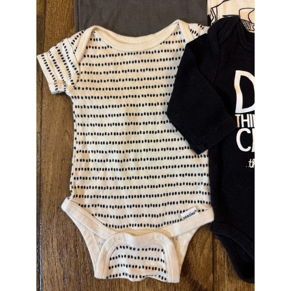 Baby Boy Newborn Bodysuits Shirts Tees Rompers Clothes Lot Dinosaur Funny Dad‎